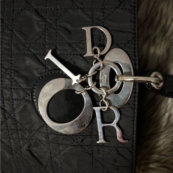 Christian Dior Cannage Lady Dior tote bag in black nylon. **Steal Price!!!** - Picture 2 of 11